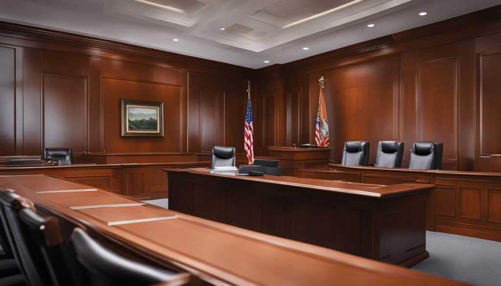expert witnesses. photo of a courtroom in florida