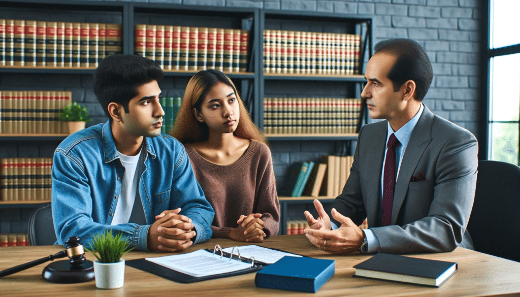 young couple discussing divorce with a mediator in Indiana