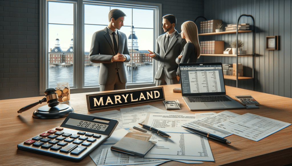 how to file for divorce in maryland image of lawyer meeting with couple in his law office