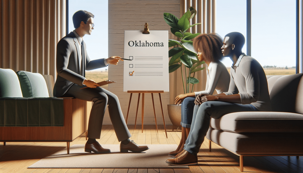 uncontested divorce in oklahoma. image of a peaceful negotiation setting in Oklahoma for an uncontested divorce.