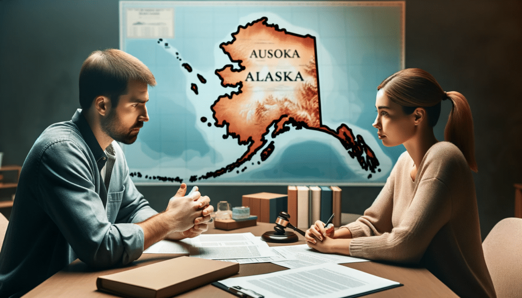 couple having a discussion about how to file for divorce in Alaska