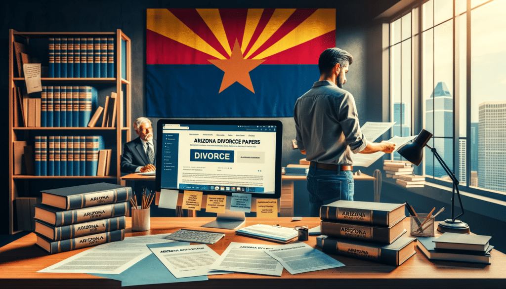 Attorney and client reviewing how to file for divorce in Arizona
