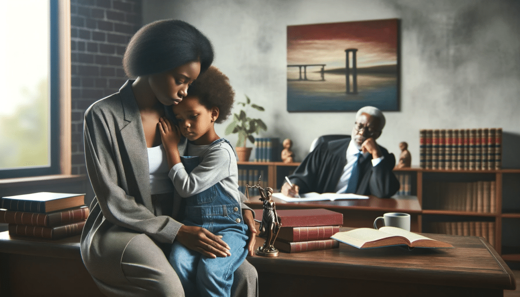 woman with her child meeting with an attorney to find out about how to file for divorce in Mississippi